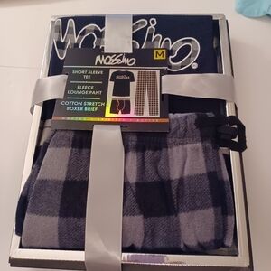 Mossimo Mens Medium New Black And Grey Lounge Set Pants Tee And Boxers